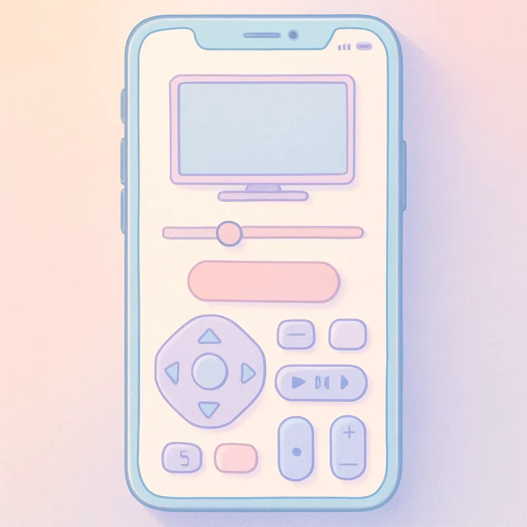 Écran d'un téléphone montrant des paramètres de programmation à distance pour la télévision.